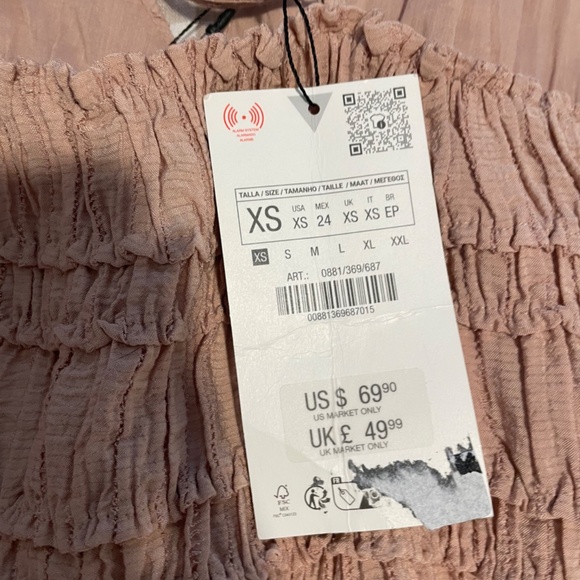 NWT ZARA Maxi Dress Tan - Picture 4 of 4